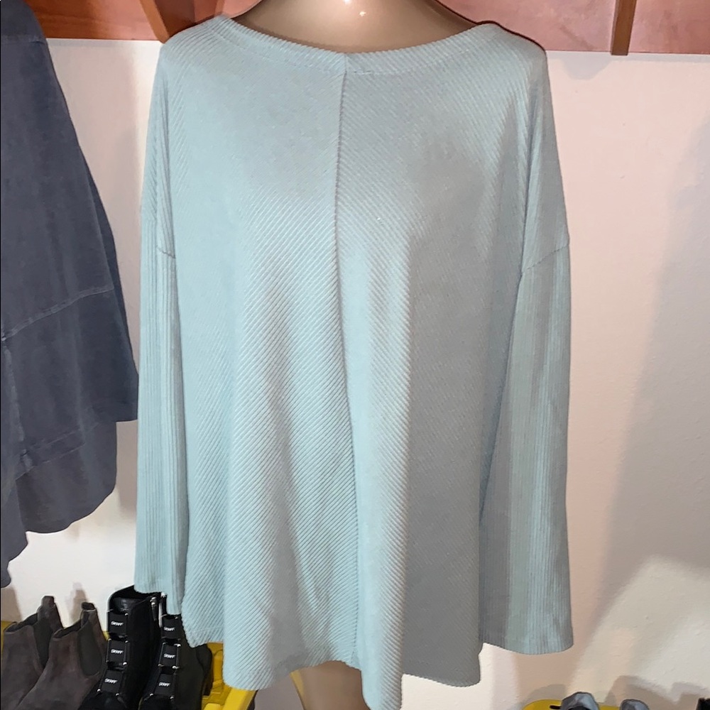 Ava & Viv Women's Light Blue Top size 2X